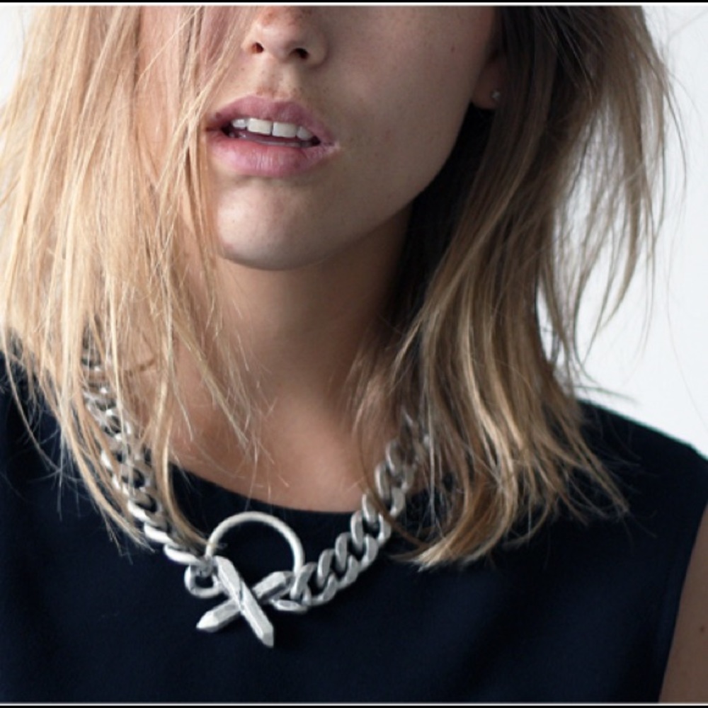 Luv AJ Crystal Cross Necklace